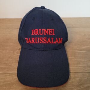Brunei Darussalam Cap Hat Strap Back Blue Red Embroidered Asia